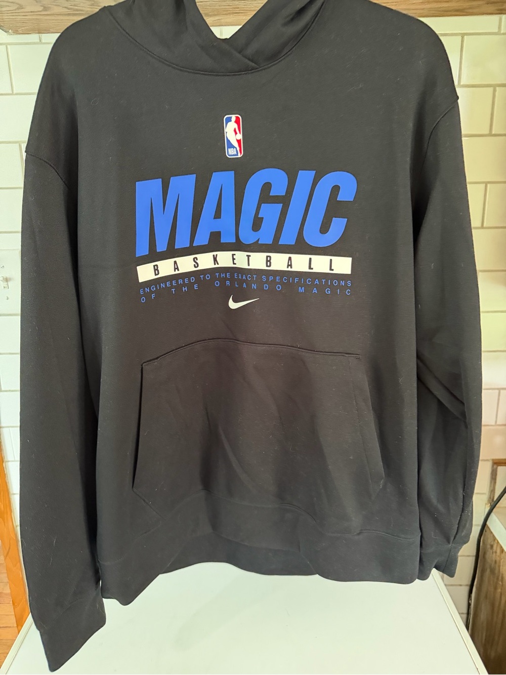 Nike Orlando Magic Black Hoodie with Blue Logo